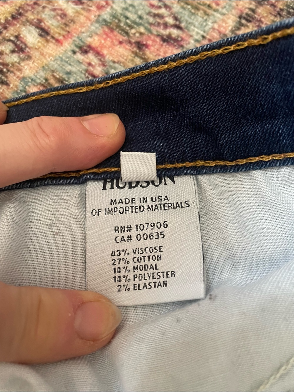 Hudson Jeans Dark Blue Nico Mid-Rise Super Skinny Jeans - Picture 9 of 14